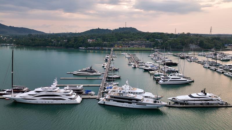 Aerial view of Phuket Yacht Haven Marina
