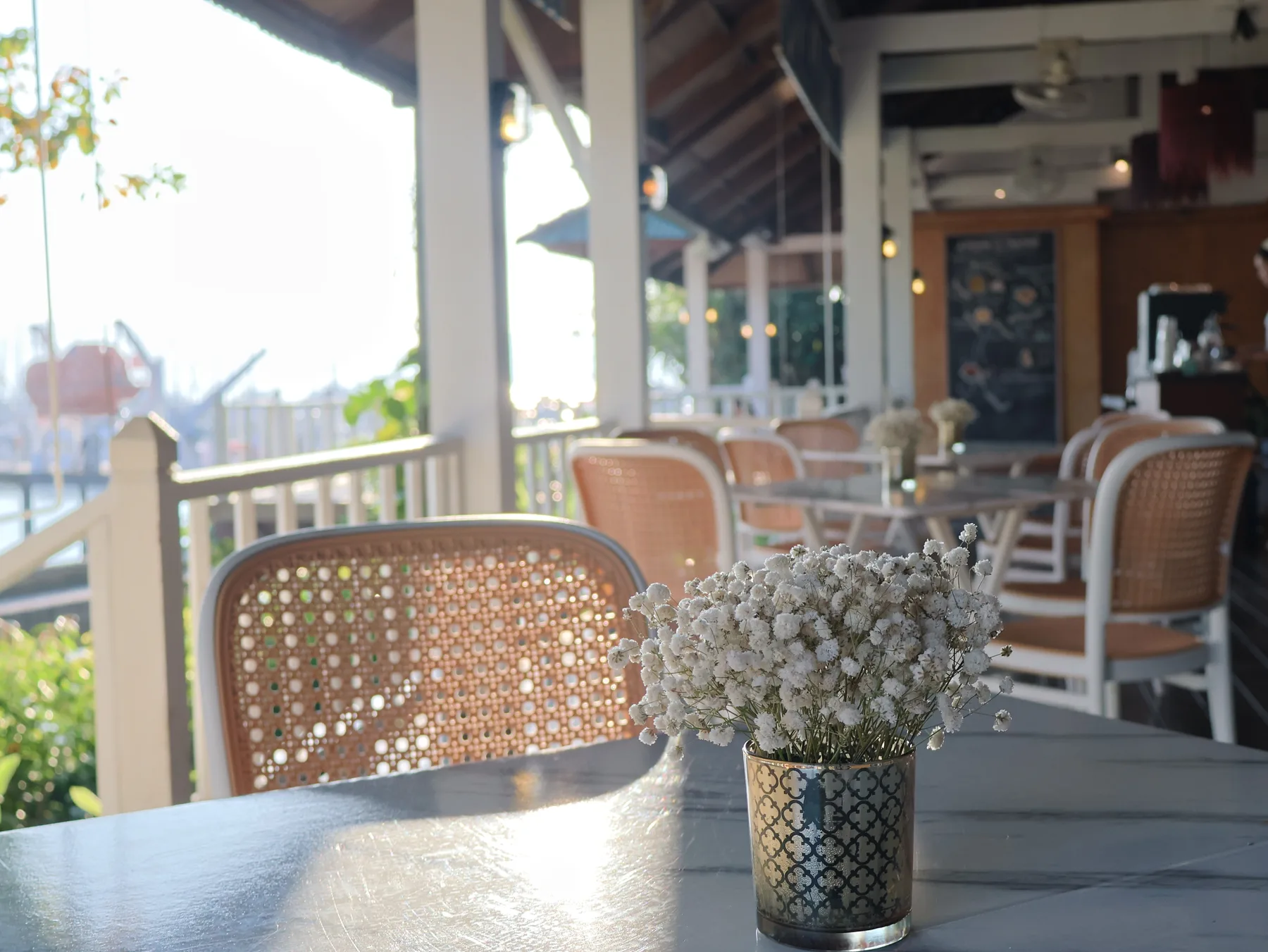 Waterfront facilities overlooking Phuket Yacht Haven Marina